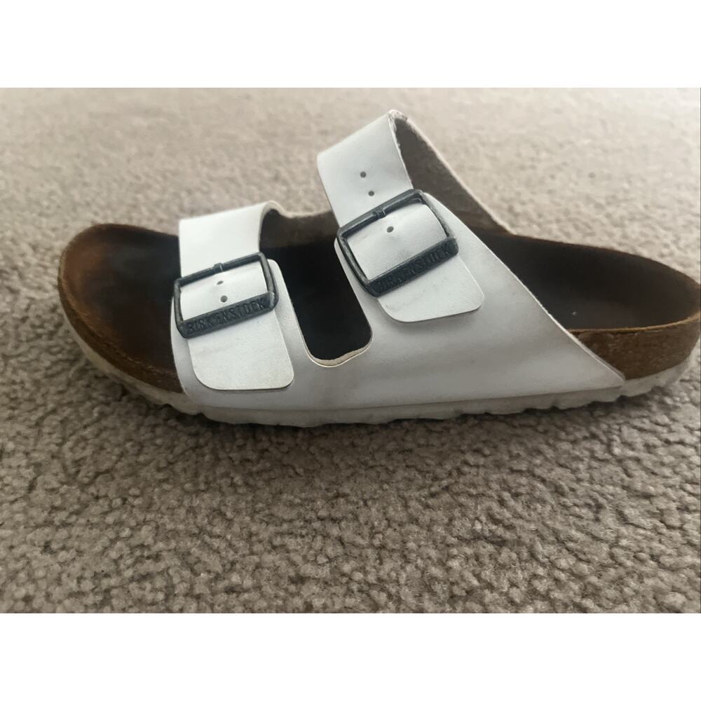 Birkenstock White Women's Arizona Birko-Flor Matte Slip On Sandals Size 40 EU - Picture 6 of 9